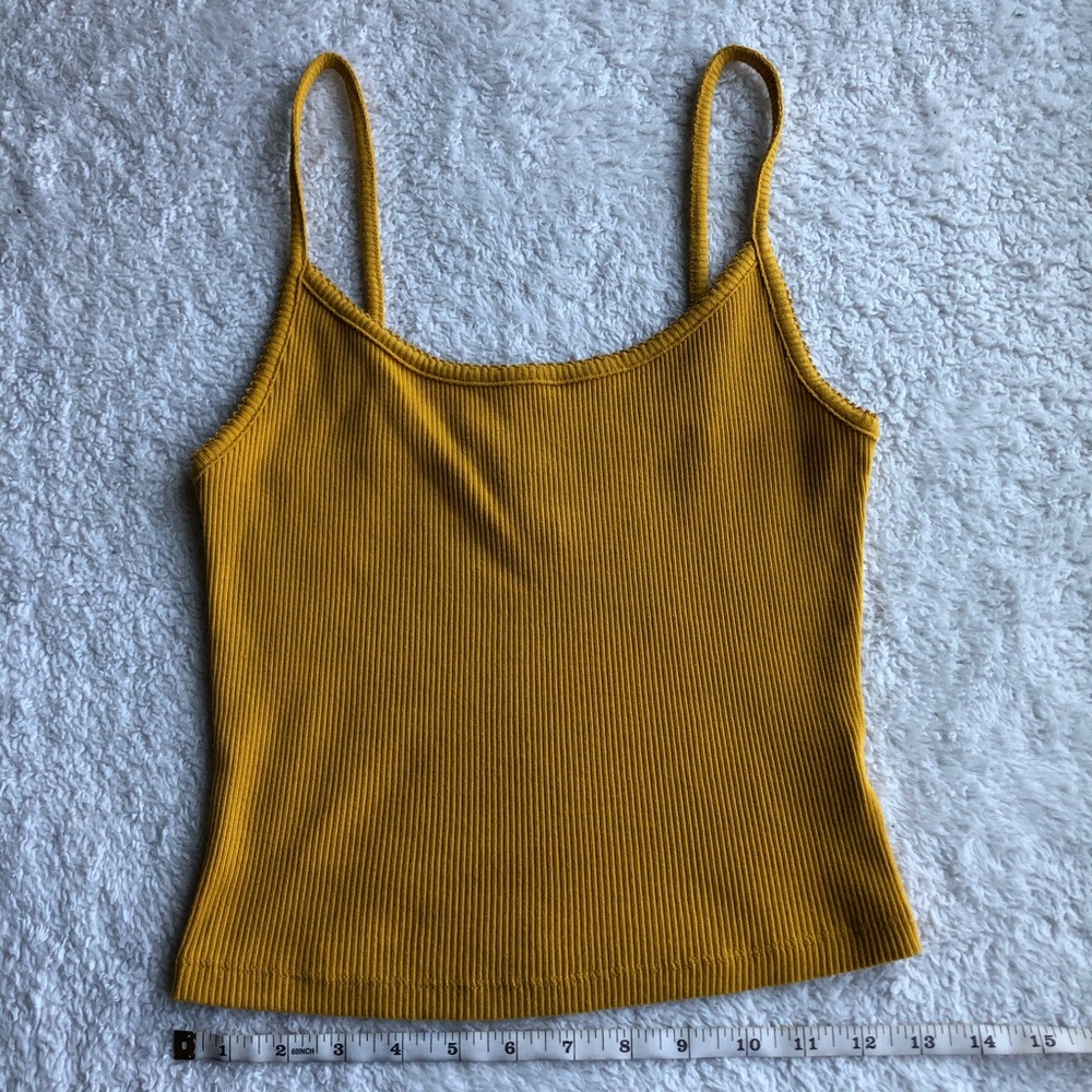 Ribbed Yellow Tank Top